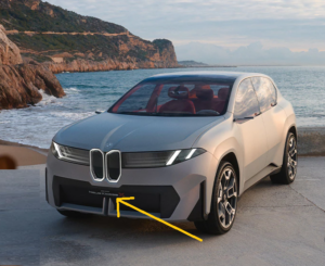 BMW Vision Neue Klasse X showing futuristic electric design with sleek body and advanced features.