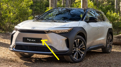 2025 Toyota bZ4X parked outdoors showcasing its sleek and modern electric design