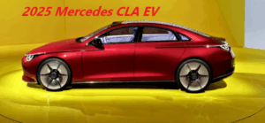 2025 Mercedes CLA EV front view during test drive