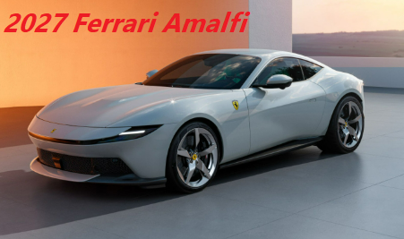 2027 Ferrari Amalfi cruising on the Amalfi Coast